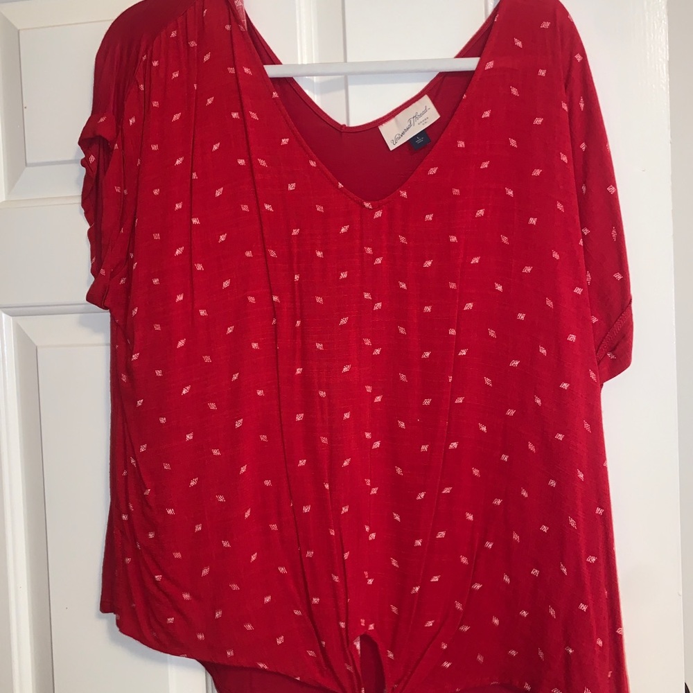 Red and White Top